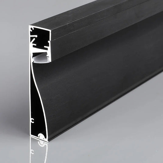 2-Metre Matte Black Skirting LED Aluminium Profile