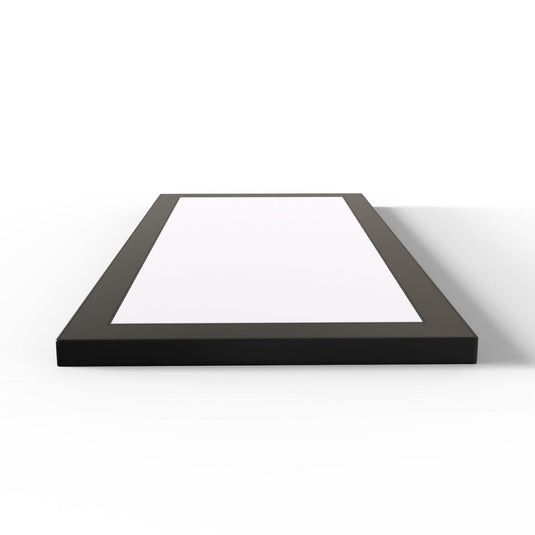 Rectangular black cabinet light with its magnetic frame