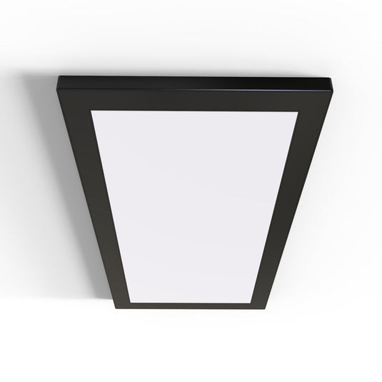 Black cabinet light mounted