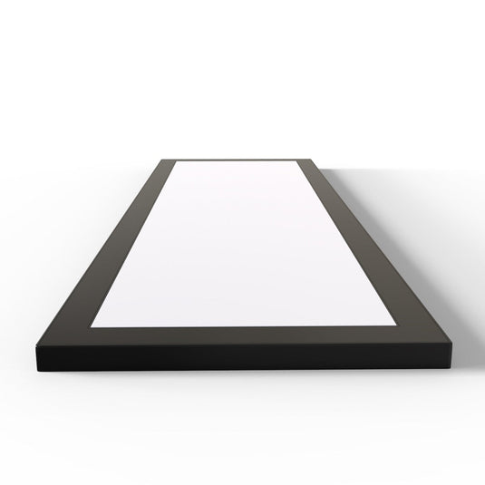 Cabinet light with a black bezel and magnetic cover
