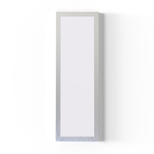 Rectangular cabinet light with magnetic cover and silver bezel