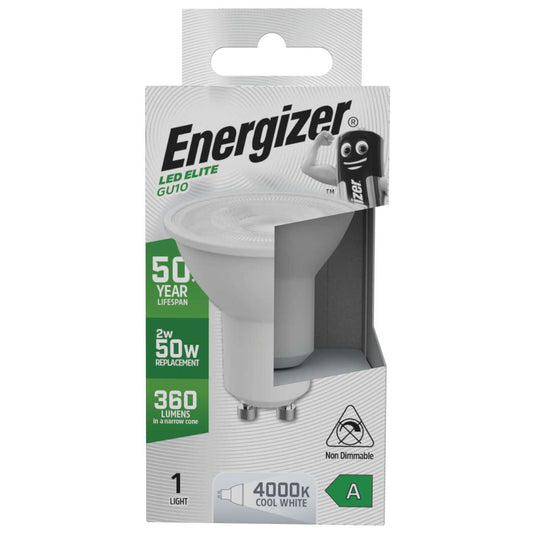 Energizer 2w GU10 LED bulb, natural white 4000K
