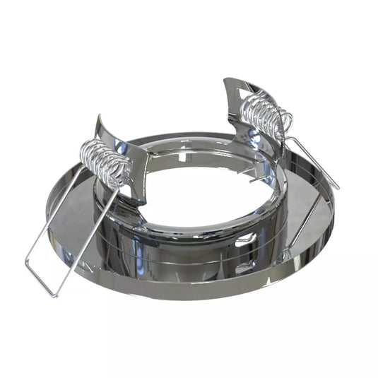 Recessed GU10 Downlight In a Polished Chrome lock mechanism
