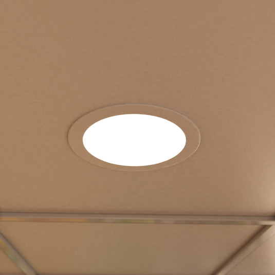 Round LED panel giving natural white light