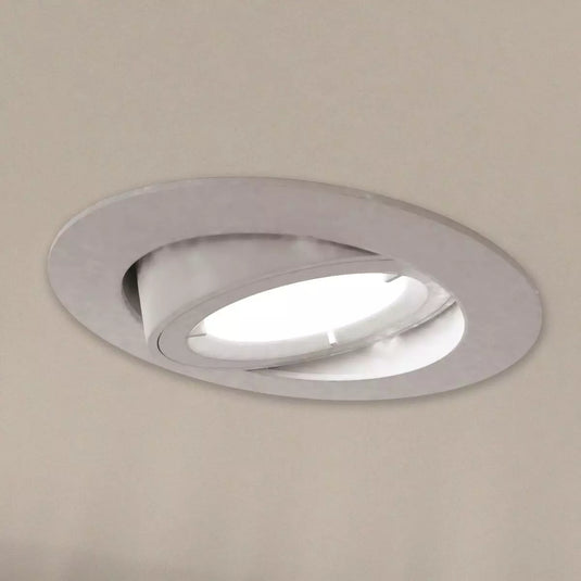 tilted close up of White GU10 Tilt Downlight