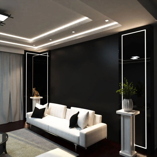 12V, COB Dotless LED Strip Lighting in Natural White Light another angle