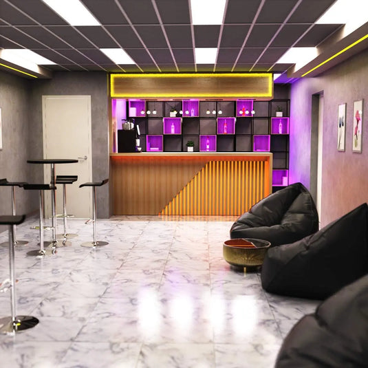 COB Dotless LED Strip Lighting lounge setting