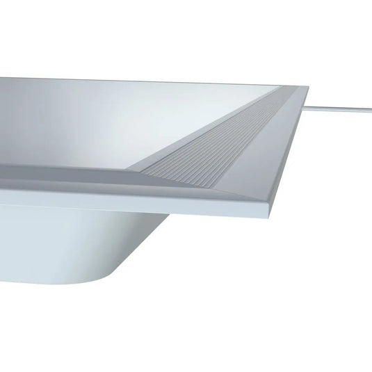 edge of a 600x600mm LED panel light