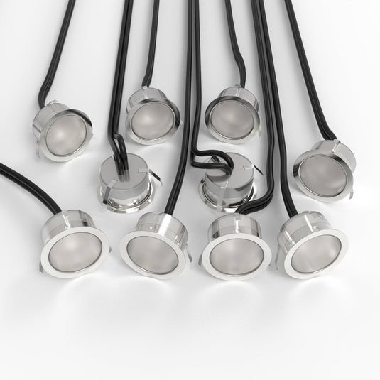 Ten RGB LED decking lights