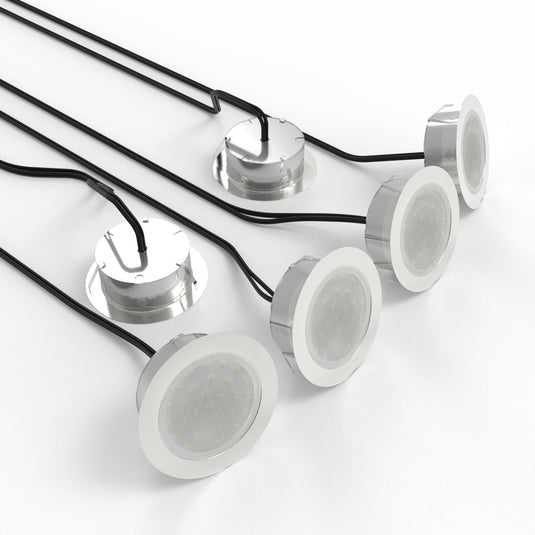Six 80mm LED decking lights