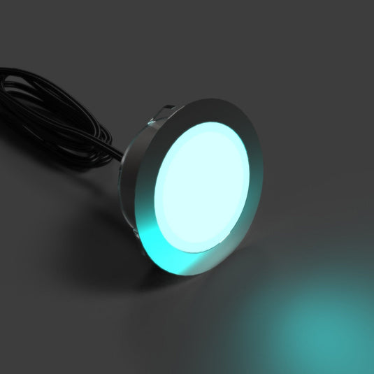 80mm decking light glowing aqua