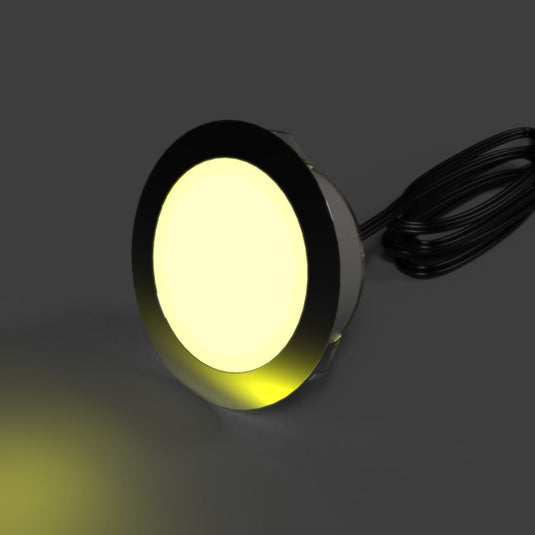 80mm decking light glowing yellow