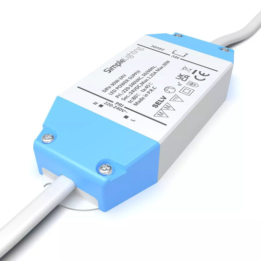 30W, 24V LED Power Supply right side shot