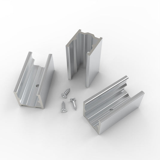 Top of the neon flex mounting clips
