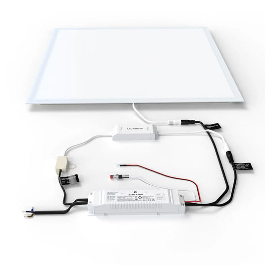 emergency pack with an LED panel and driver