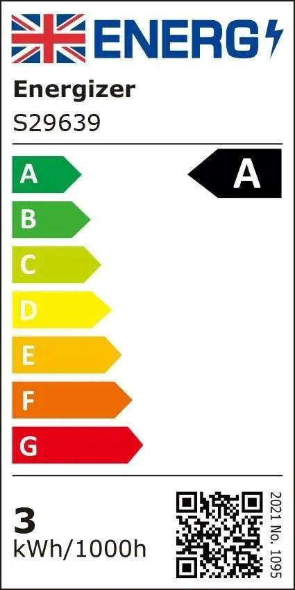 Energizer, Candle 2.2w LED Bulb, Filament B22, A Rated - 6500K Cool White with 3 KWh/1000h