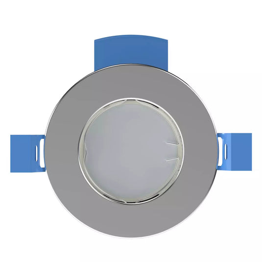 Chrome Downlight front facing with bulb