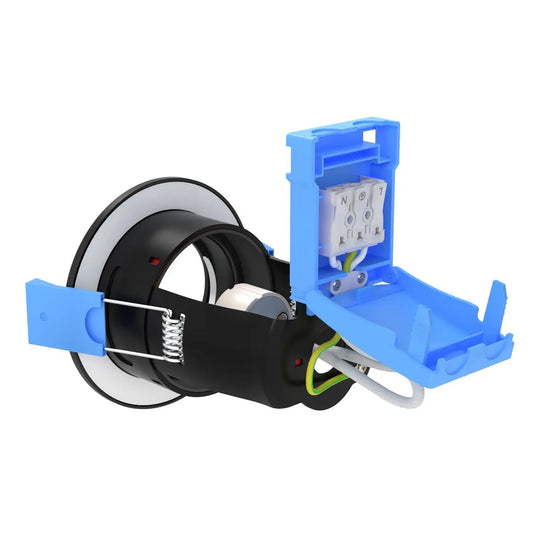 Fixed, Fire-Rated LED Downlight - Matt Black back mechanism