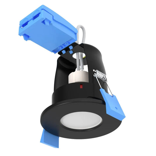 Full shot of Fixed, Fire-Rated LED Downlight - Matt Black