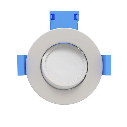 Tilt, Fire Rated LED Downlight, GU10 - White front facing view