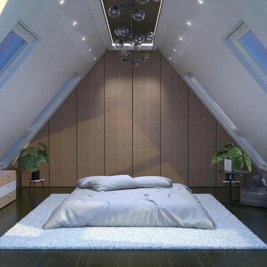 White, Adjustable GU10 Fire-Rated Downlight bedroom attic