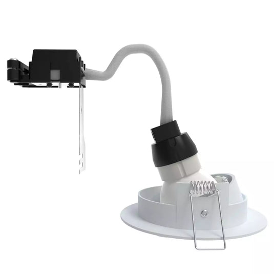 full side shot of White GU10 Tilt Downlight