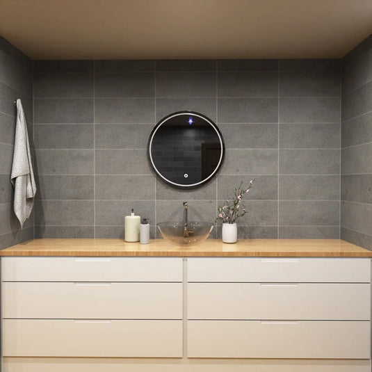 Glow, 600mm LED Bathroom Mirror mounted on the wall