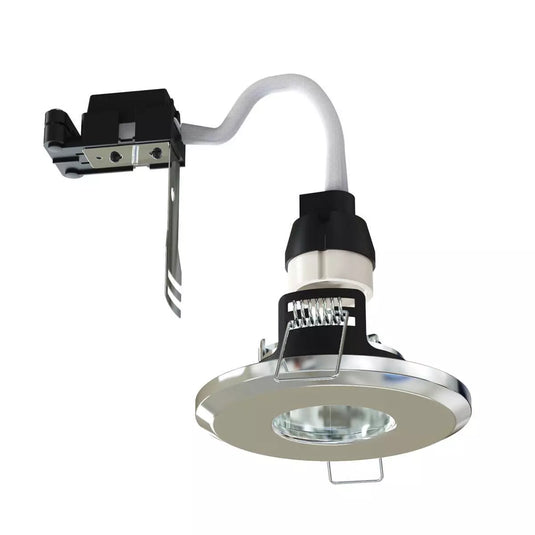 IP65, Polished Chrome GU10 Downlight side shot
