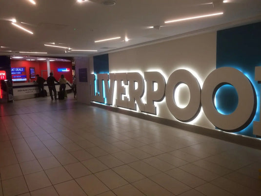 Natural White LED Tape different angle airport setting