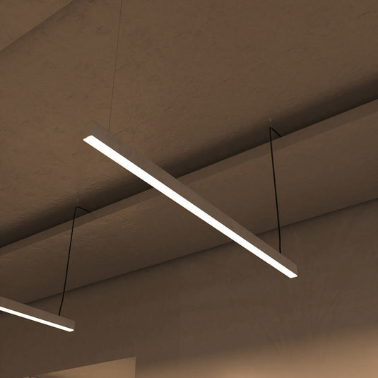 5FT (150cm) LED Linear Light CCT Selectable, Surface or Suspended Mount, White Finish