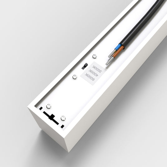 5FT (150cm) LED Linear Light CCT Selectable, Surface or Suspended Mount, White Finish