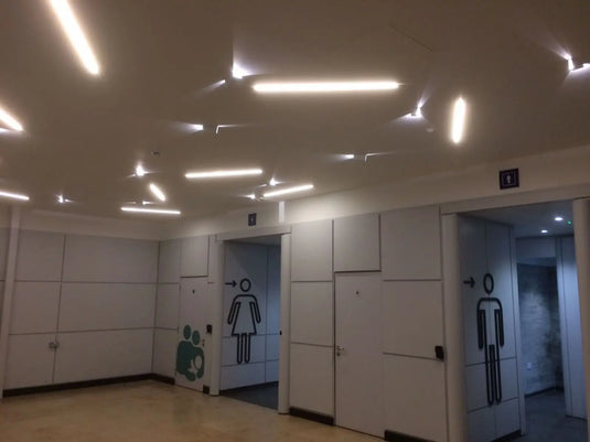 Natural White LED Tape commercial space, loo setting