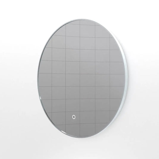 Luxe, 600mm LED Bathroom Mirror - Brushed Silver full view shot