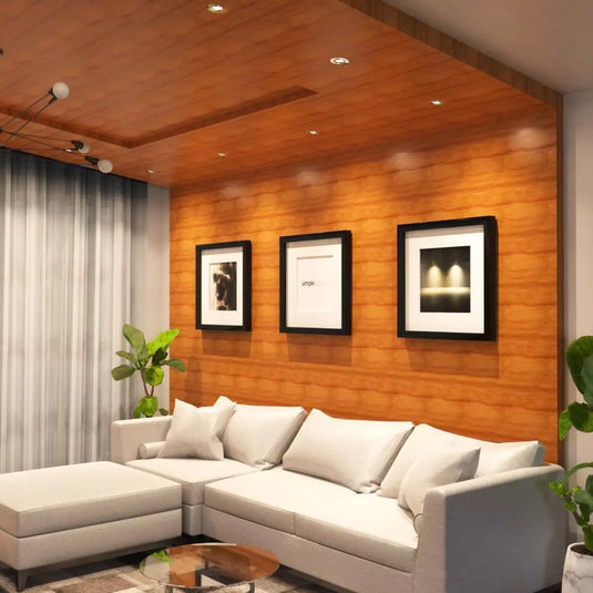 Tilt GU10 Downlight, Die-Cast - Polished Chrome in natural white light living room setting