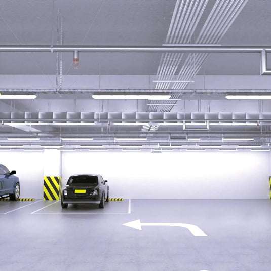 5FT Weatherproof IP65 LED Batten Light in cool white light basement setting