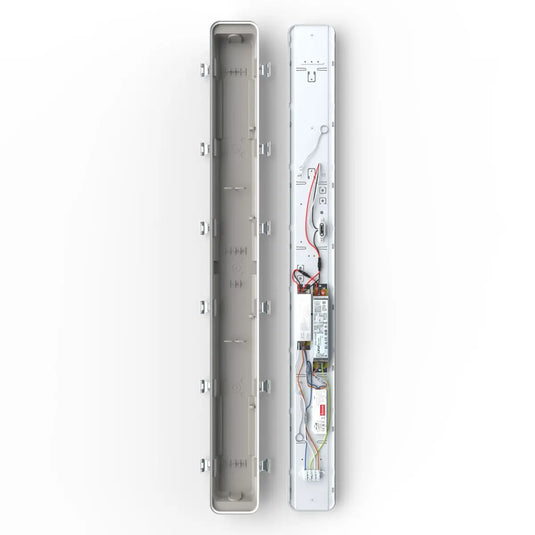 60w, NCF IP65 LED Batten, with Emergency Module and Sensor inside mechanism