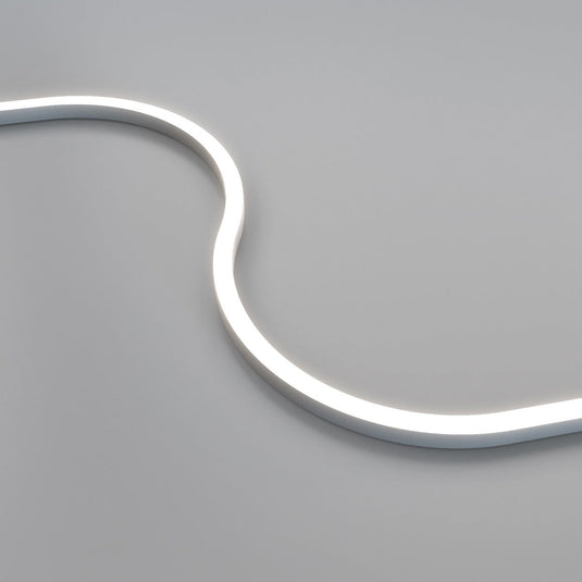 Neon flex bent sideways into a curve