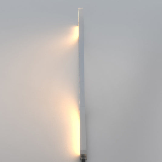 Full view of a lit side bending neon flex