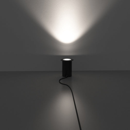 Black 78mm ground light lit
