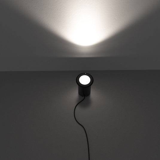 Black 78mm ground light lit