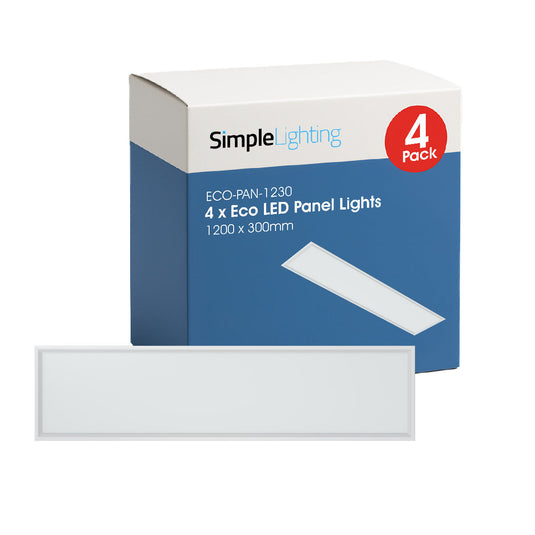 Pack of 4 1200 x 300 LED panel lights