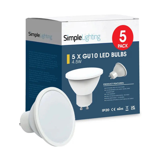 5 X 4.5w GU10 LED Bulb