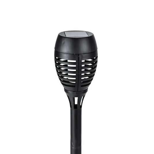 Pambula LED Solar Flame Effect Stake Lights close up shot with solar panel