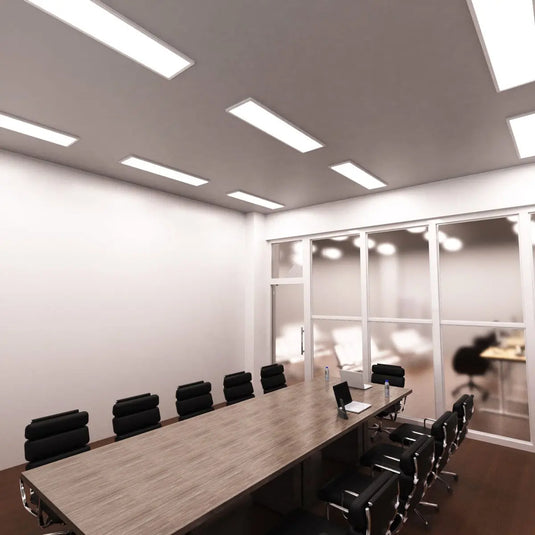 1200 x 300mm, 40w, Surface Mounted LED Panel Light, 4000K, natural white light conference room setting