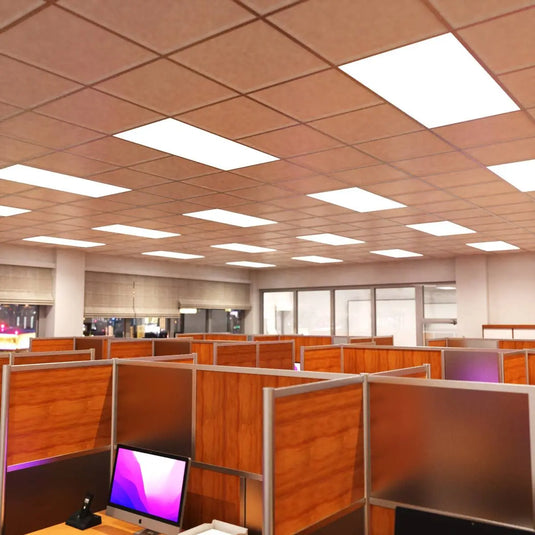 LED Panel, 1200x600mm, TP(a), Natural White LED in natural white light office cubicle shot
