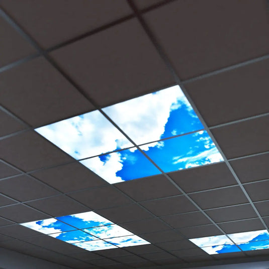 installed LED panels with skyline display