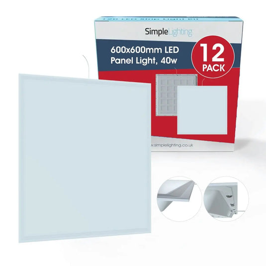 Pack of 12 Pro LED Panel, 595*595mm, TPa - Switchable LED Colour
