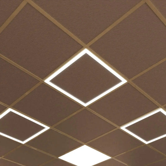 40w, Edge-Lit LED Panel Light - Natural White 4000K mounted in the ceiling