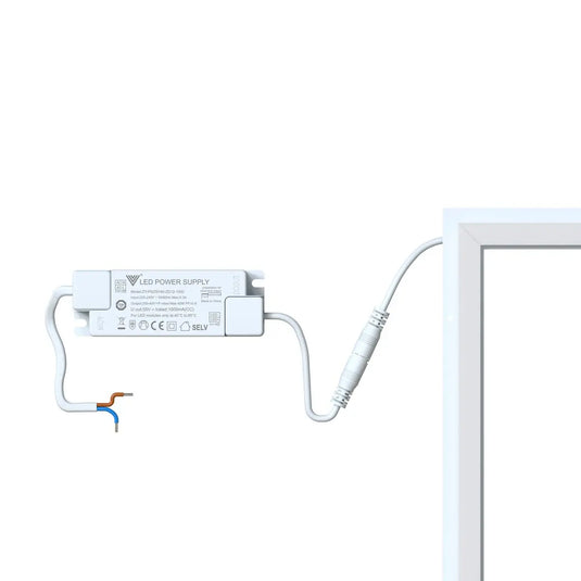 40w, Edge-Lit LED Panel Light - Natural White 4000K - LED Power Supply