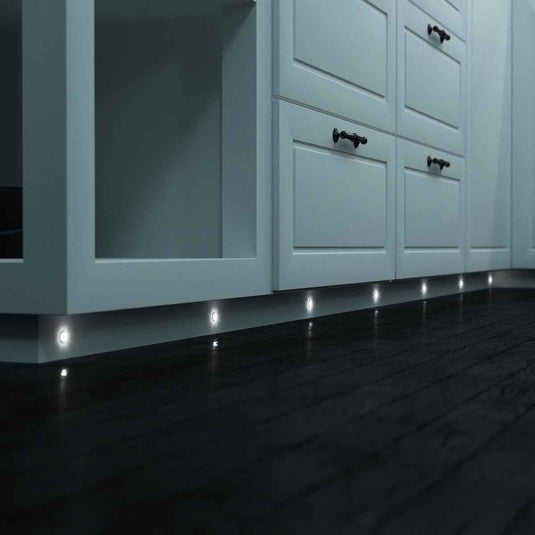 Kickboard with microdot LED plinth lights fitted